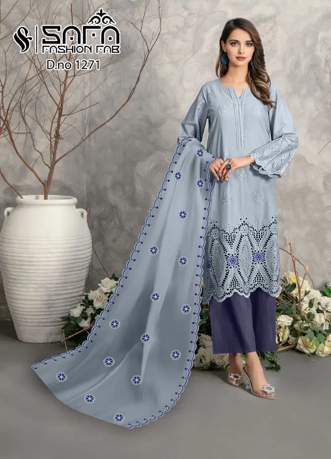 Safa Fashion Fab 1271 Colours Viscose Readymade Pakistani Suit Wholesale Shop In Surat
